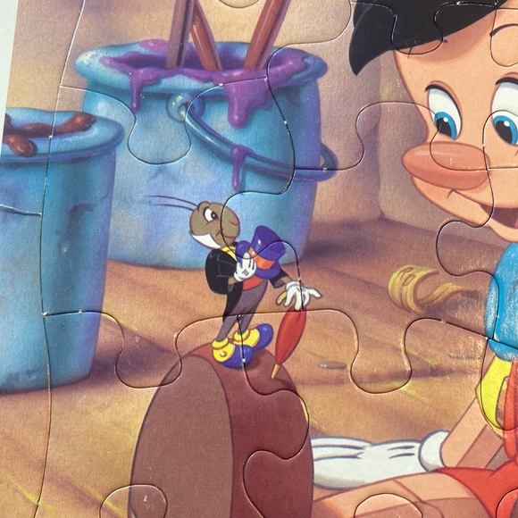 Vintage Disney Golden Frame Tray Puzzles Mickey Mouse & Pinocchio - Picture 14 of 15